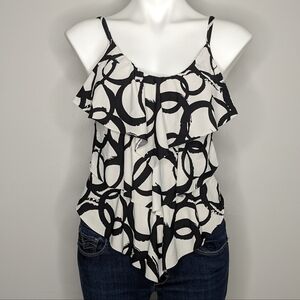 ✨3/$15 Venus black white layered tankini swim top 6